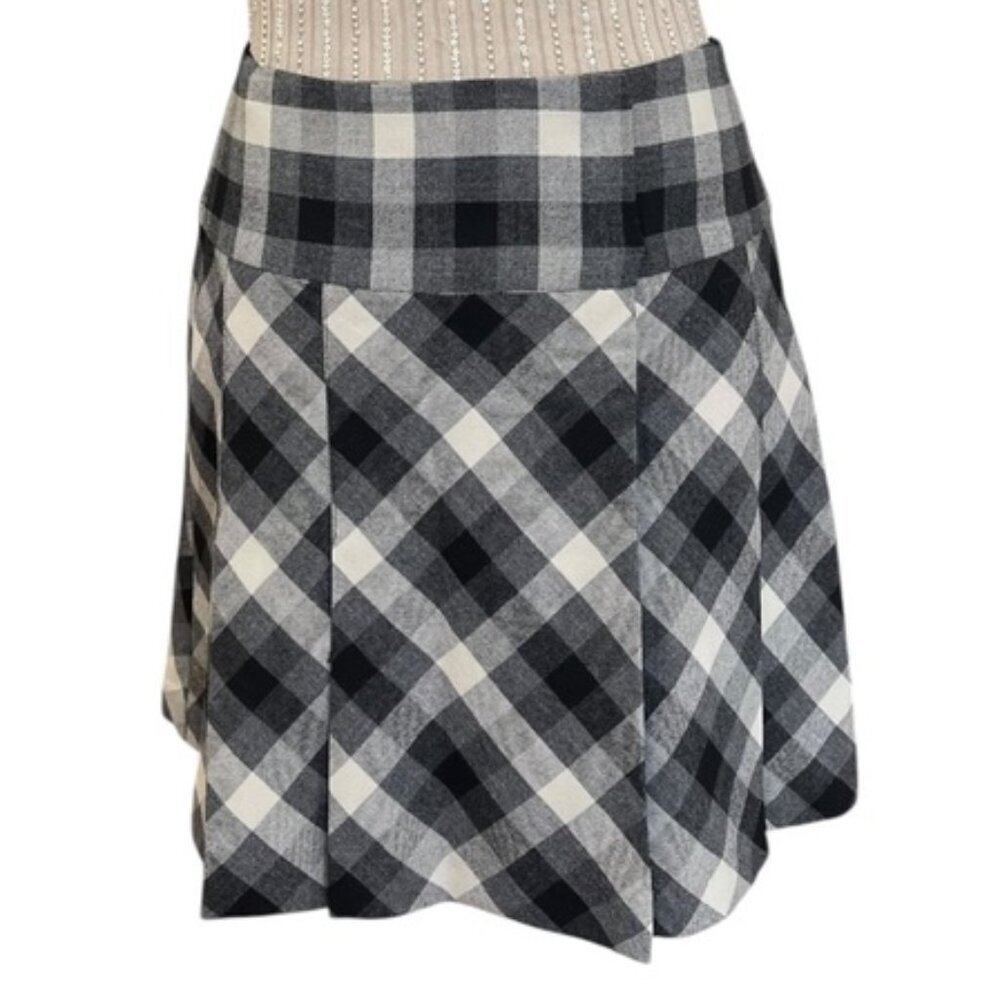 The Limited Black and White Cream Mini A-Line Pleated Skirt Size 0 - Picture 3 of 15